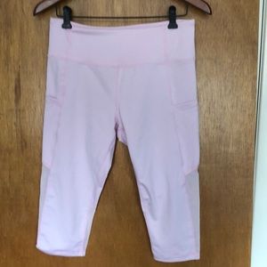 Cute pink athletic capris